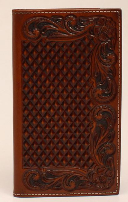 Ariat Embossed Basketweave & Floral Rodeo Wallet