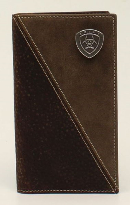 Ariat Diagonal Stitched Leather Rodeo Wallet