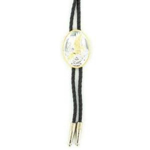 M&F Dress  and Casual Eagle Bolo - Silver Gold