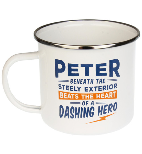 Top Guy Mugs - PETER - Beneath The Steely Exterior Beats The Heart of a Dashing Hero
