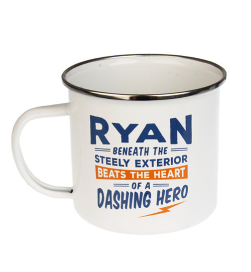Top Guy Mugs - RYAN - Beneath The Steely Exterior Beats The Heart of a Dashing Hero