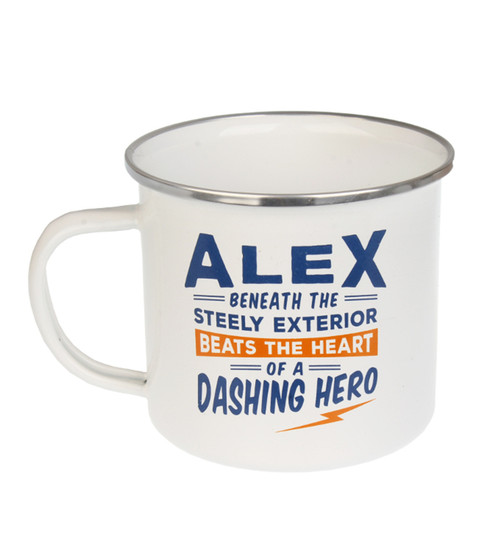 Top Guy Mugs - ALEX - Beneath The Steely Exterior Beats The Heart of a Dashing Hero