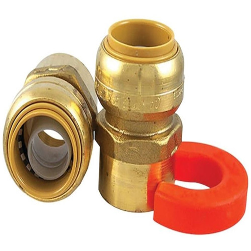 Cash Acme Sharkbite 3/4" x 3/4" Brass Push-Fit Water Heater Installation Kit