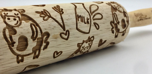 Sweet Rolling Pins Moo & Milk Says Cow