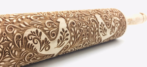 Sweet Rolling Pins Floral Rooster