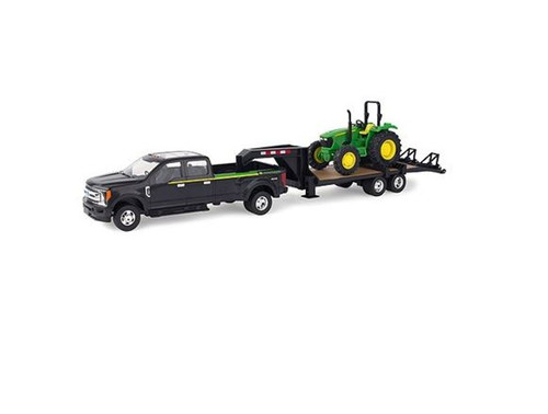 Ertl Ford Pickup with Gooseneck Trailer & John Deere Tractor Vehicle