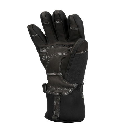 Wells Lamont Men's HydraHyde Leather Palm Winter Work Gloves, Large, Black