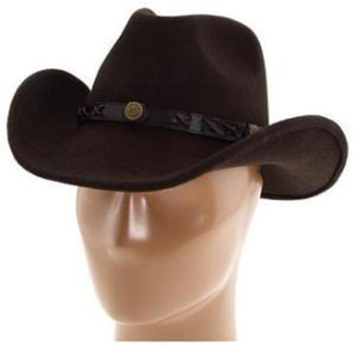 M&F - Men's Dakota Crushable Cowboy Felt Hat - Brown