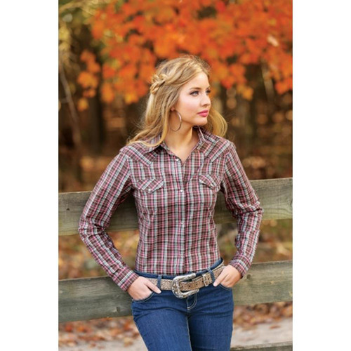 Wrangler - Ladies Long Sleeve Plaid Shirt - Multi