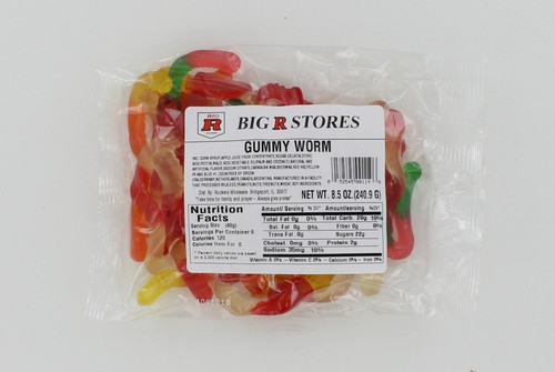 RUCKERS - GUMMY WORMS 8 OZ.