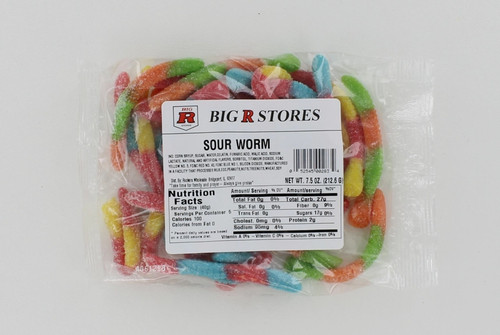 RUCKERS - SOUR WORMS 7 OZ
