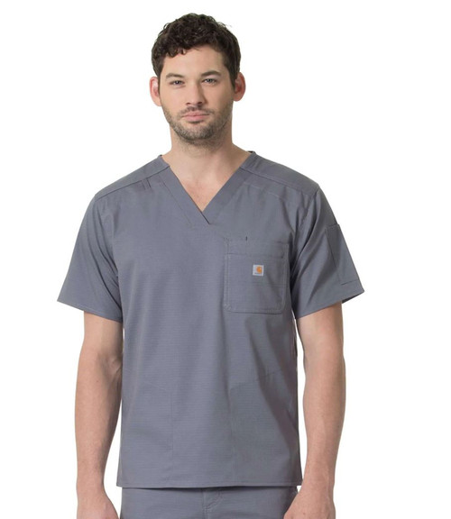 Carhartt Mens Slim Fit Six Pocket V-Neck Scrub Top