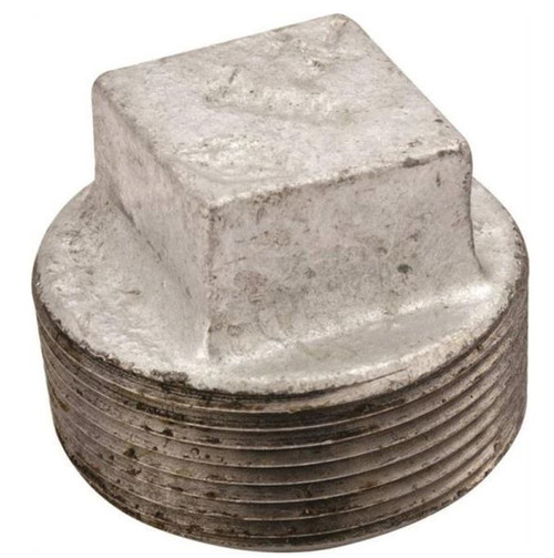 Orgill - Worldwide Sourcing 31-1/4G Square Head Pipe Plug, 1/4 In, Screwed, 150 Psi, Malleable Iron