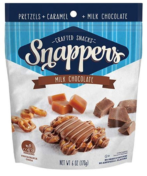 SnappersMilk Chocolate & Carmel Pretzels 6oz