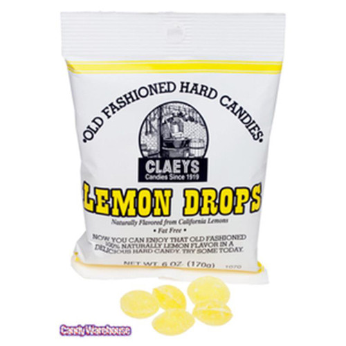 Claeys Candy Natural Lemon 6 oz bag