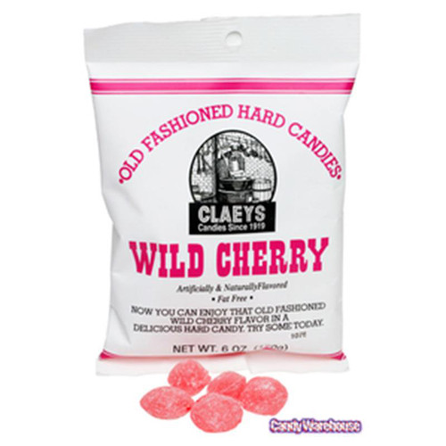 Claeys Candy Wild Cherry 6 oz bag