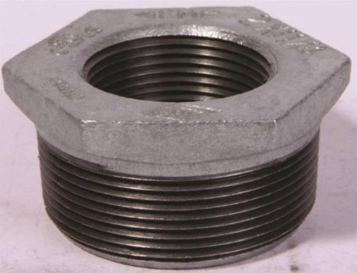 Orgill - Worldwide Sourcing 35-1/2X3/8G Pipe Reducing Hexagonal Bushing - 1/2 X 3/8 In, MIP X FIP, Malleable Iron, Galvanized
