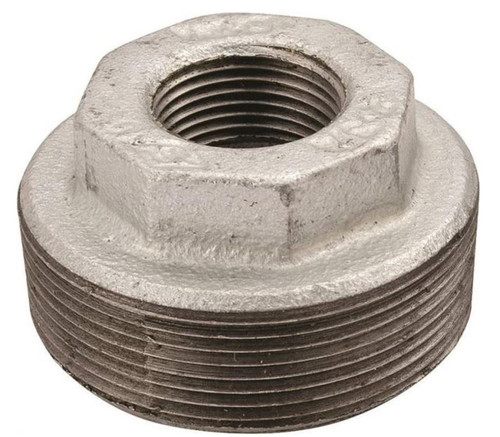 Orgill - Worldwide Sourcing 35-1/4X1/8G Pipe Reducing Hexagonal Bushing, 1/4 X 1/8 In, MIP X FIP, Malleable Iron, Galvanized