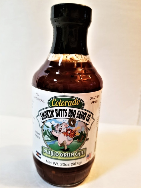 Colorado Smokin' Butts Green Chili BBQ Sauce - 20 oz.