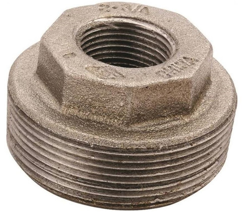Orgill - Worldwide Sourcing 35-3/4X1/2B Pipe Hexagonal Bushing - 3/4 X 1/2 In, MIP X FIP, Malleable Iron, Black