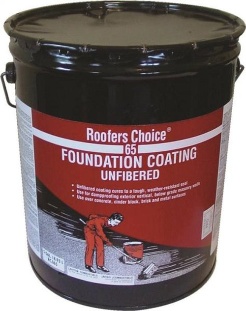 Roofers Choice 4.75 Gallon Non-Fibered Foundation Coating - Black