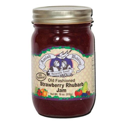 Amish Wedding Strawberry Rhubarb Jam 18 oz.