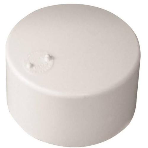 Genova 3" White PVC Pipe Cap