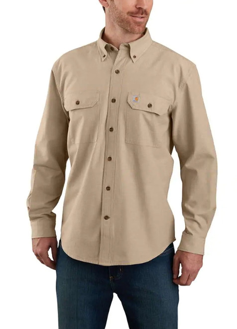 Carhartt Mens Original Fit Midweight Long Sleeve Button Front Shirt