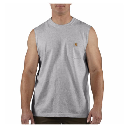 Carhartt Men's Relaxed Fit Heavyweight Sleeveless Pocket T-Shirt