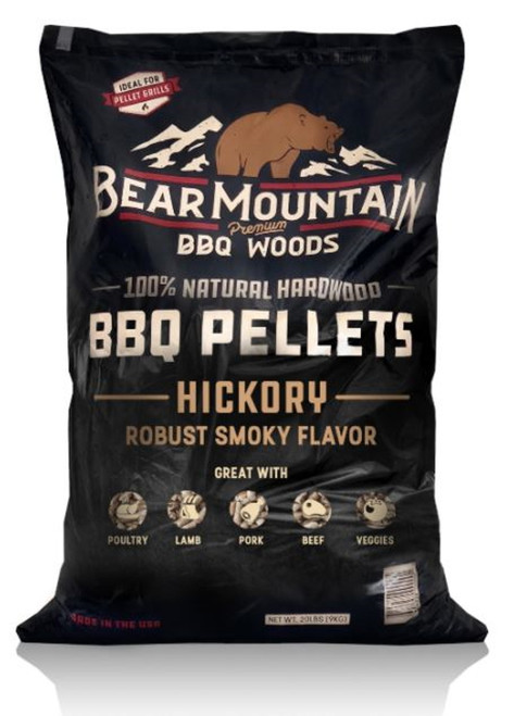 Bear Mountain Hickory BBQ Pellets - 40 lbs