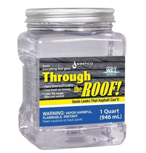 SashCo Through the Roof! Clear Liquid Roof Sealant - 1 Qt.