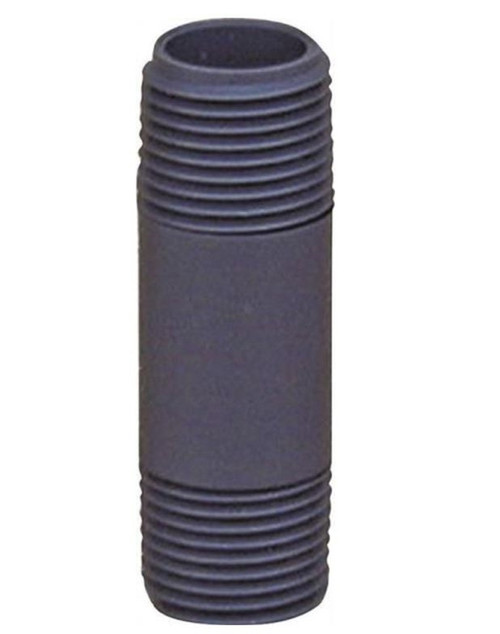 Orgill - Genova 383060 Pipe Nipple - MIP, 6 In L, PVC, Gray