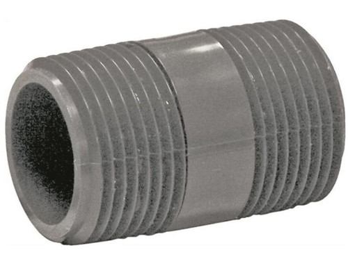 Orgill - Genova 300 Pipe Nipple - 1 In, MIP, 2 In L, SCH 80, PVC, Gray