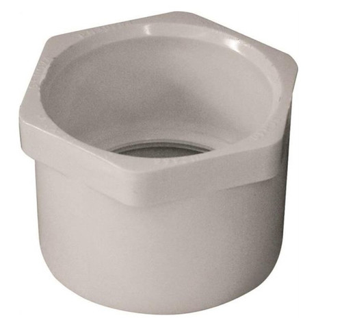 Orgill - Genova 300 Solvent Weld Pipe Reducing Bushing - 1-1/2 X 1-1/4 In, Spigot X Slip, PVC, White