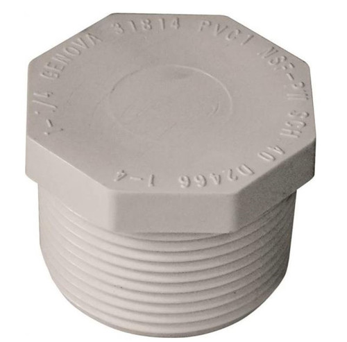 Orgill - Genova 300 Solvent Weld Pipe Plug - 1-1/4 In, MIP, SCH 40, PVC