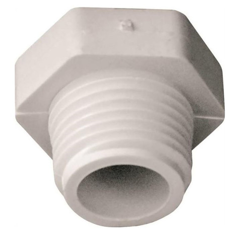 Orgill - Genova 300 Solvent Weld Pipe Plug, 1/2 In, MIP, SCH 40, PVC