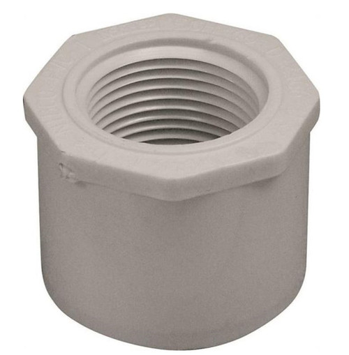 Orgill - Genova 300 Solvent Weld Pipe Reducing Bushing - 1-1/2 X 1 In, Spigot X FIP, PVC, White