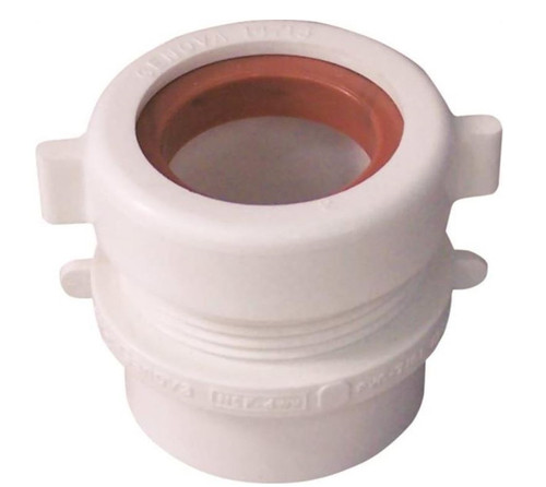 Orgill - Genova 72311 Dwv Trap Adapter - 1-1/2 X 1-1/4 In, Male Hub X Slip, SCH 40, PVC, White