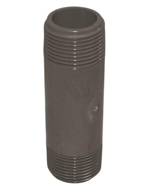 Orgill - Genova 300 Pipe Nipple - 1/2 In, MIP, 4 In L, SCH 80, PVC, Gray