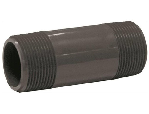 Orgill - Genova 300 Pipe Nipple - 1-1/4 In, MIP, 3 In L, SCH 80, PVC, Gray
