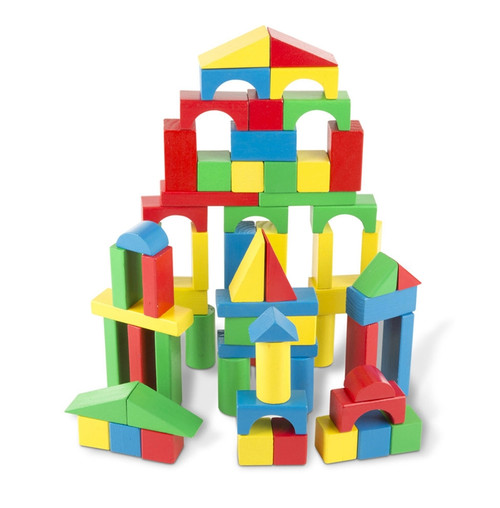 Melissa & Doug - 100 Piece Wood Blocks Set