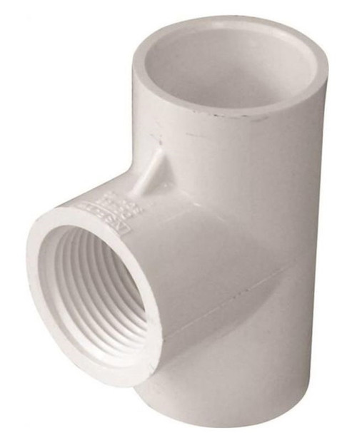 Orgill - Genova 31457 Solvent Weld Pipe Tee - 3/4 In, Slip X Slip X FIP, SCH 40, PVC