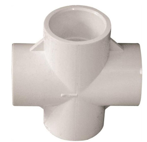 Orgill - Genova 300 Pipe Cross - 3/4 In, Slip, SCH 40, PVC, White