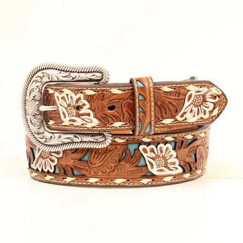M&F - Womens Nocona Floral Embossed Flower Belt