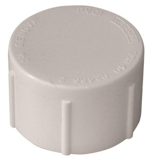 Orgill - Genova 300 Dome Shaped Top Pipe Cap - 1-1/4 In, FIP, SCH 40, PVC