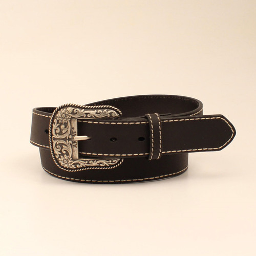 Ariat Womens Black Heavy Stitched Classic Belt Ariat Womens Black Heavy Stitched Classic Belt