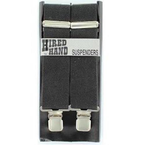 M&F - 48 inch Adjustable Elastic Suspenders - Black