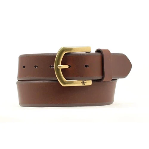 M&F Nocona Men's HD Xtreme 1-1/2" Strap Brass Buckle Brown Belt
