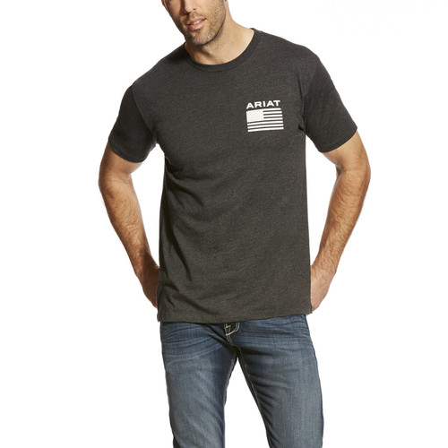 Ariat Mens Charcoal Freedom Short Sleeve T-Shirt