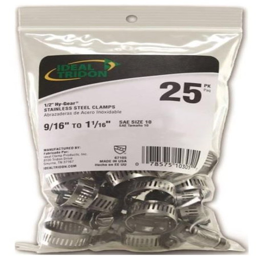 Ideal Tridon 1/2-1 1/16" Stainless Steel Hose Clamp